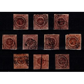 1851 - Danmark - AFA 1 - Frimærke - Stemplet. 1851 - Danmark - AFA 1 - Frimærke - Stemplet.